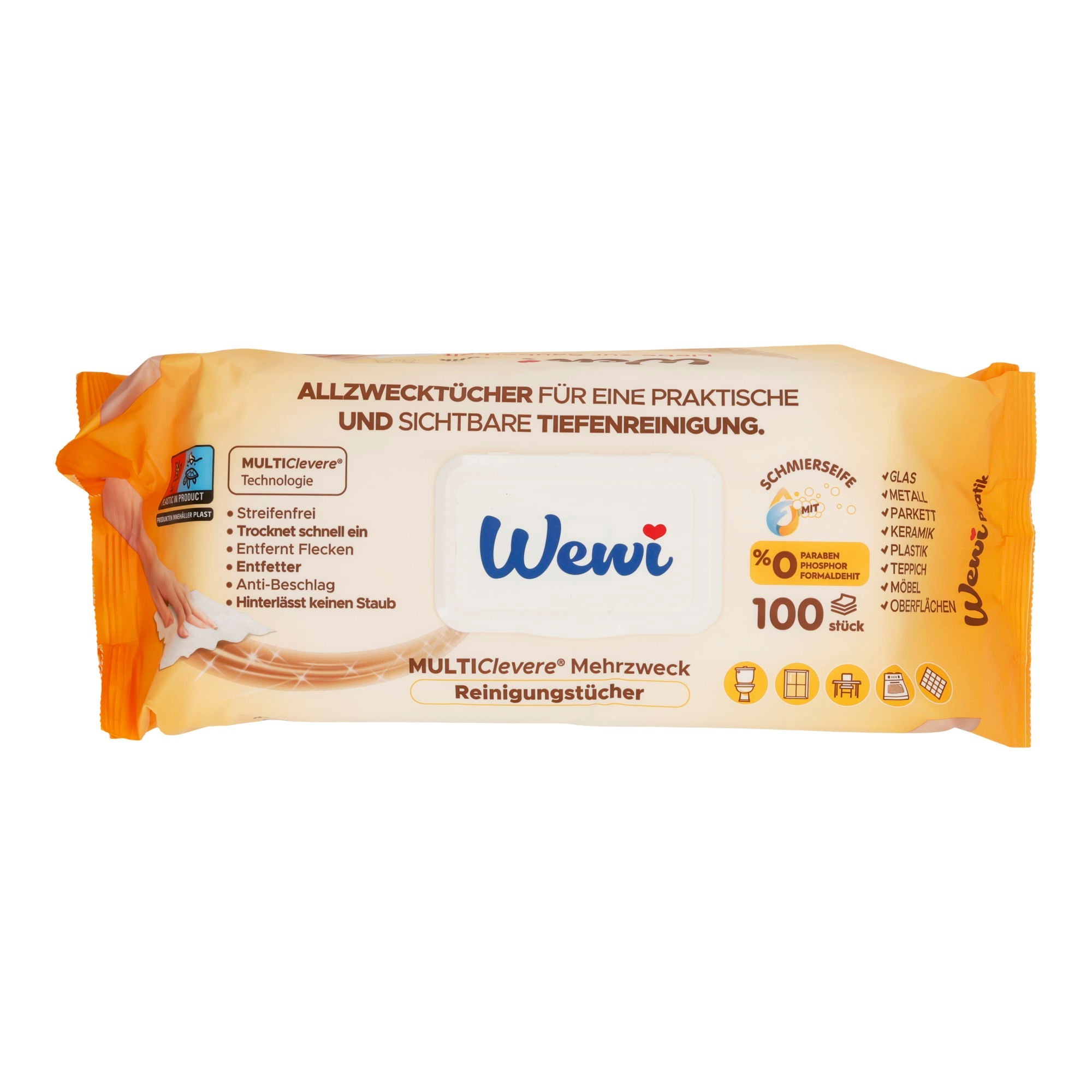 WEWI Allzwecktücher Orange 100er WEWI